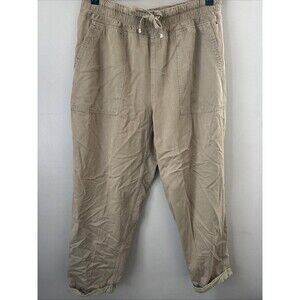 Tommy Hilfiger Women’s Medium Tan Jogger Pants Drawstring Pockets